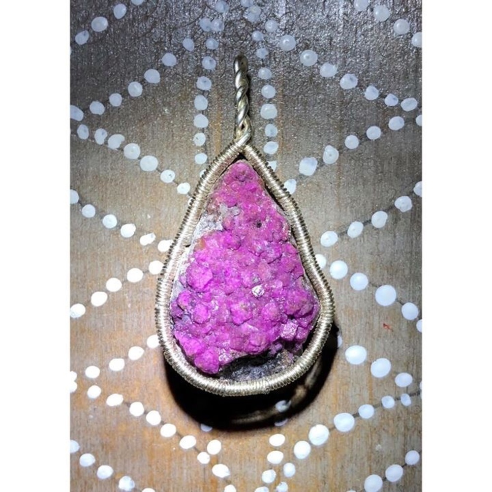 Calcite druzy necklace 💖
